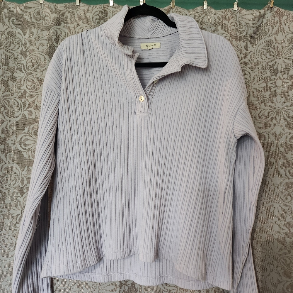 Madewell Women's Lavendar Long Sleeve Top Size Medium